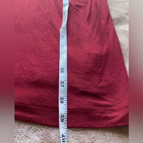 Motherhood Maternity Women Empire Waist Long Sleeve Dress - Burgundy - Size M - Picture 10 of 13